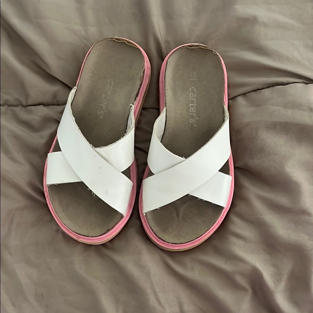 White and Pink Girl’s Sandals